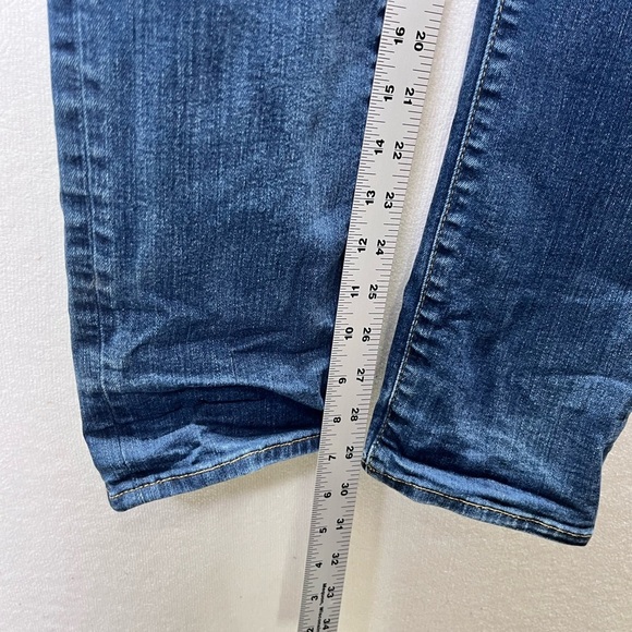 Eddie Bauer Slightly Curvy Straight Leg Jeans Womens 10 Blue Denim Stretch 2243 - Picture 8 of 12